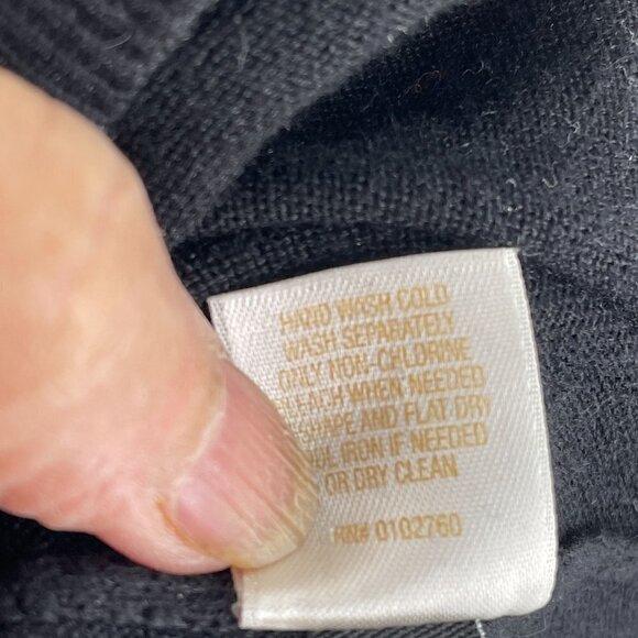 Kate Spade Black Silk Blend Bow Pocket Crew Short Sleeve Pullover Sweater Small - Picture 4 of 7